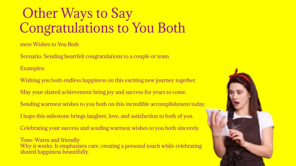 Other Ways to Say Congratulations to You Both (With Examples)