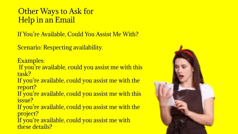 Other Ways to Ask for Help in an Email