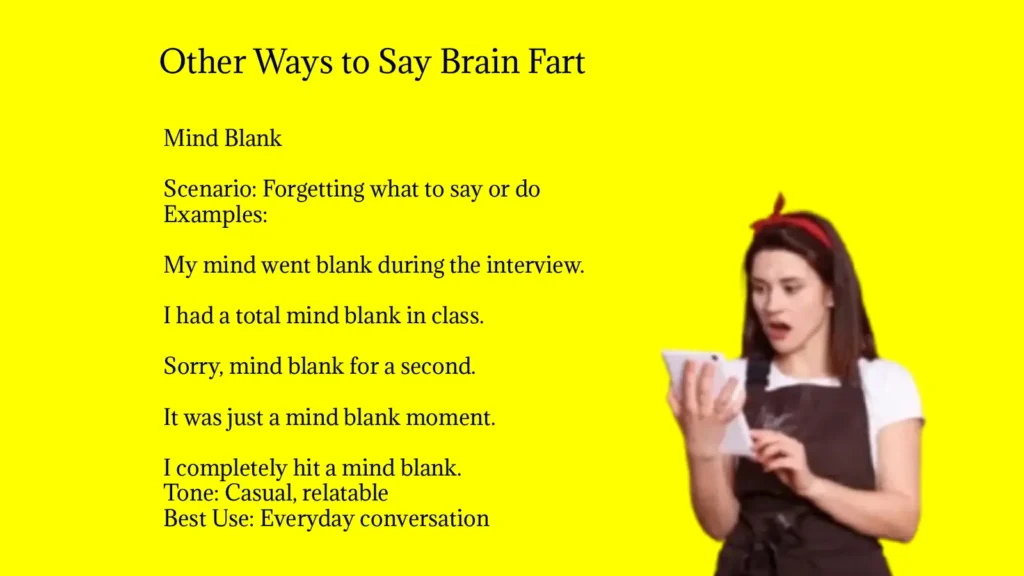 Other Ways to Say Brain Fart
