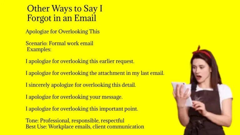 Other Ways to Say I Forgot in an Email