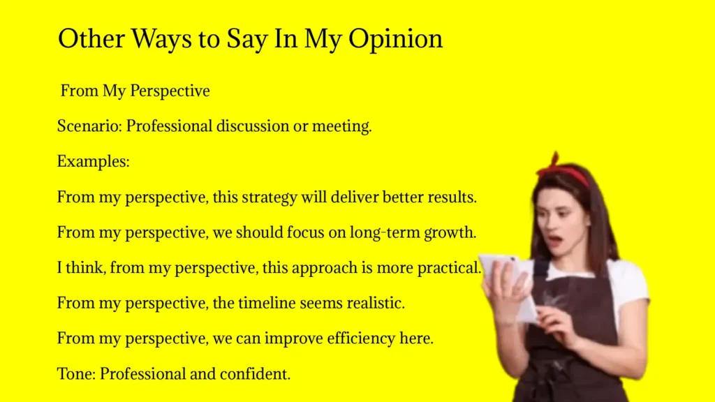 Other Ways to Say In My Opinion