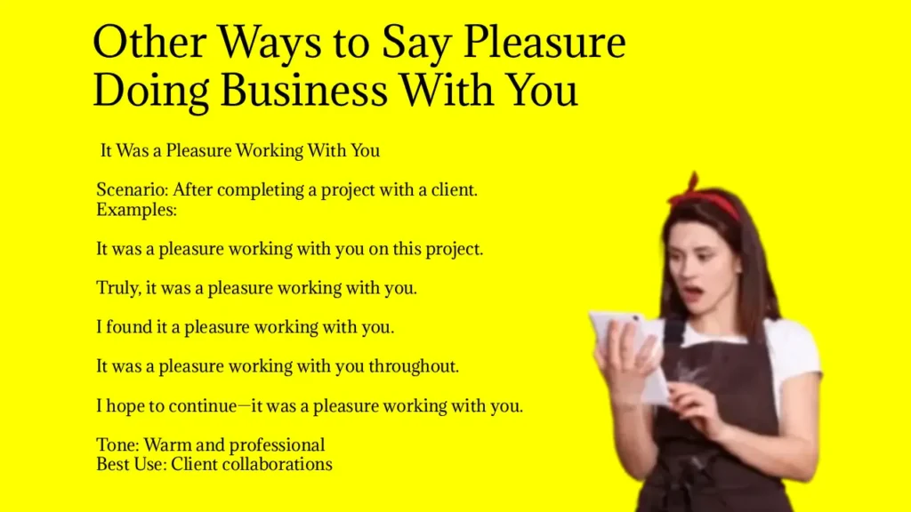 Other Ways to Say Pleasure Doing Business With You