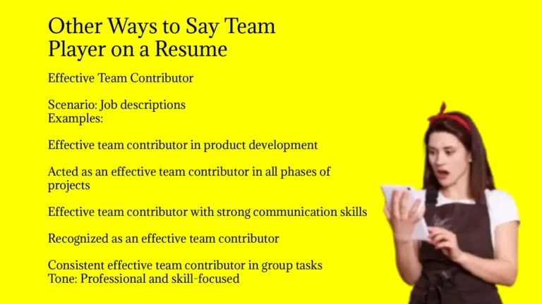 Other Ways to Say Team Player on a Resume
