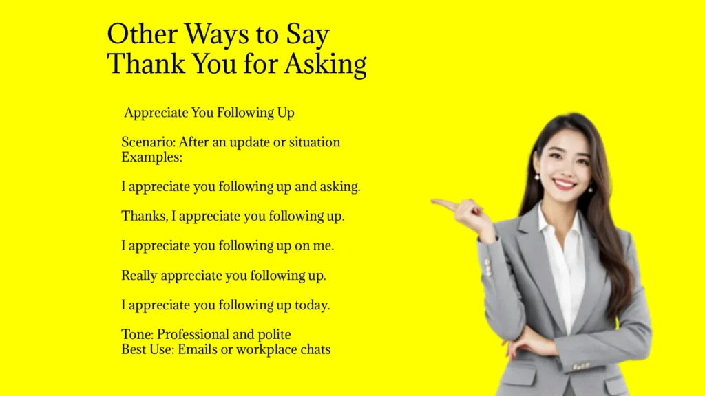 Other Ways to Say Thank You for Asking