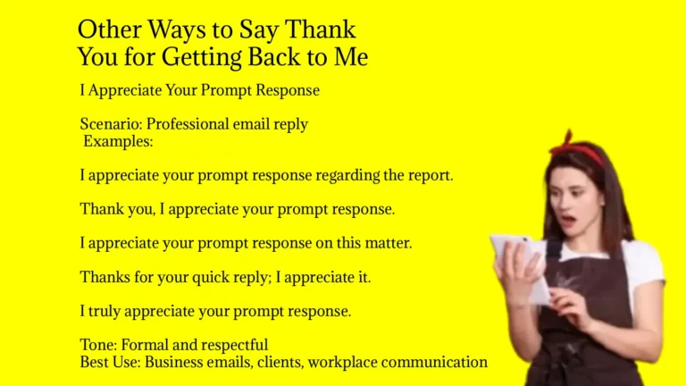 Other Ways to Say Thank You for Getting Back to Me