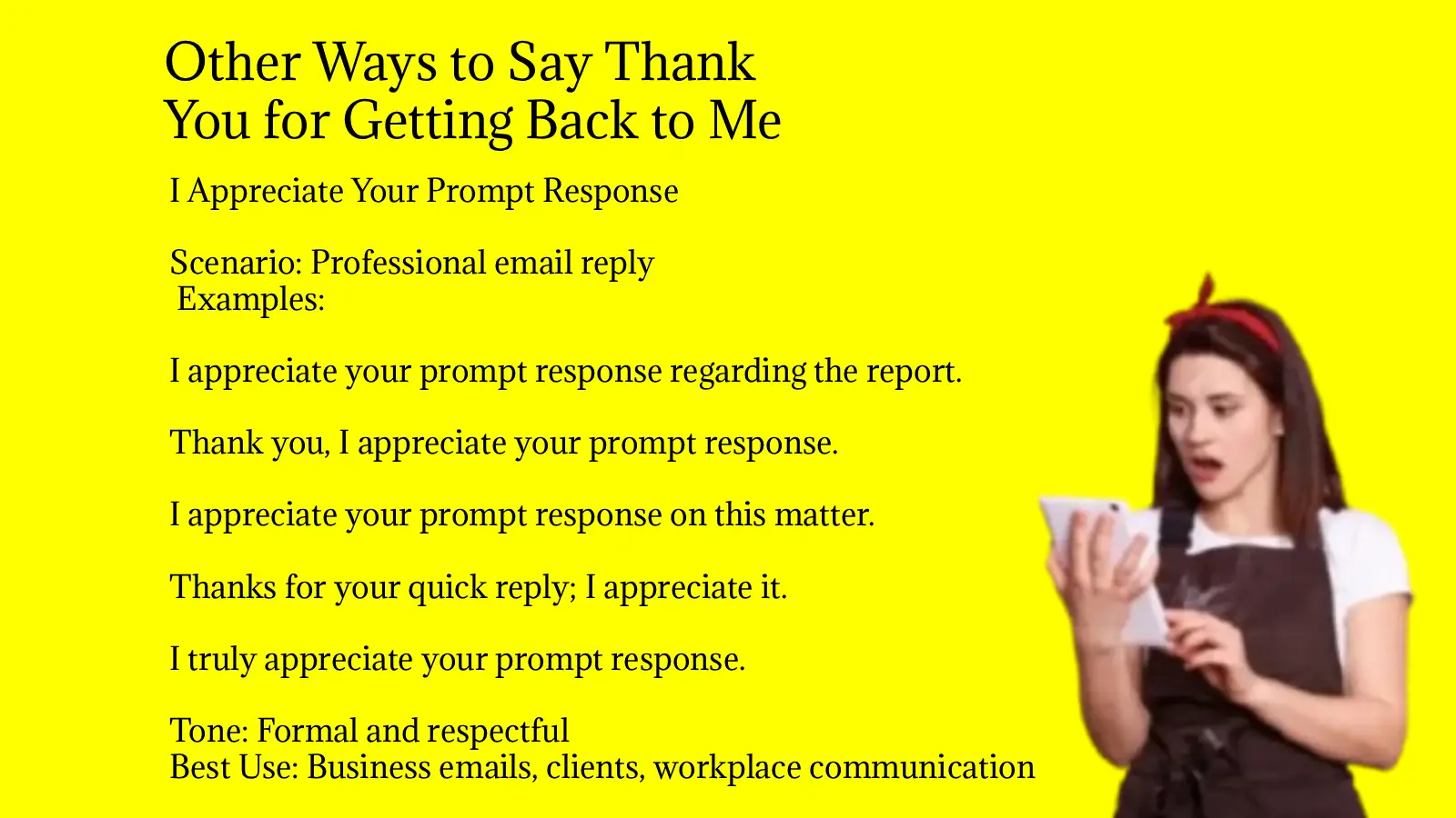 47 Other Ways to Say Thank You for Getting Back to Me