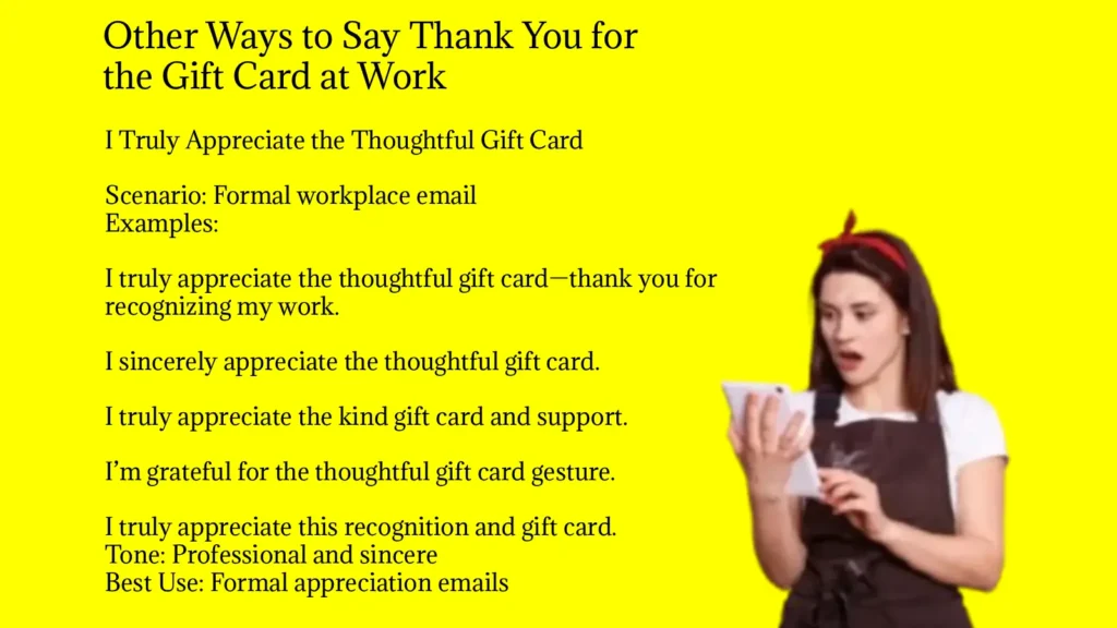 Other Ways to Say Thank You for the Gift Card at Work