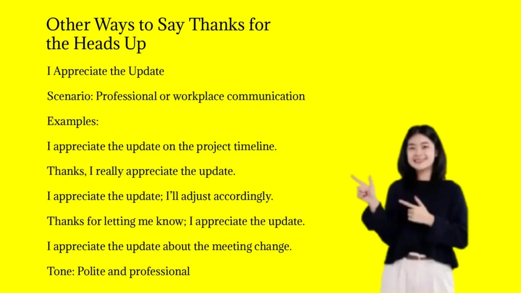 Other Ways to Say Thanks for the Heads Up