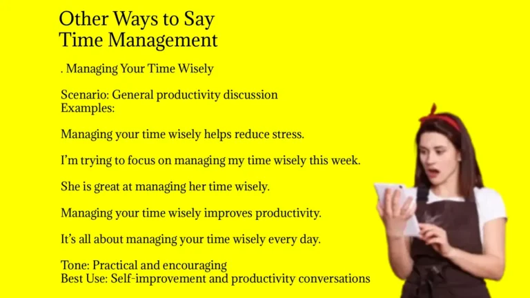 Other Ways to Say Time Management