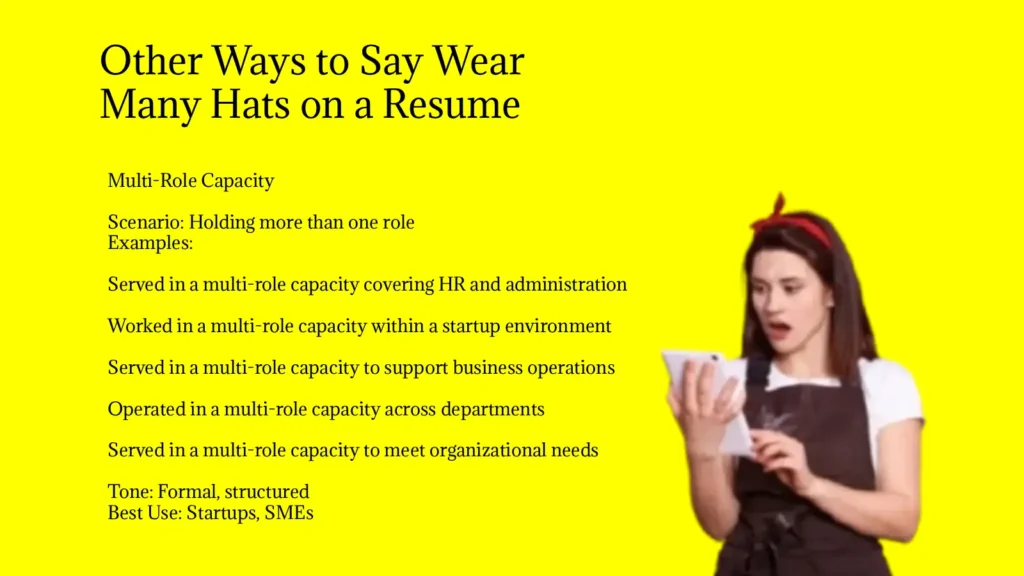 Other Ways to Say Wear Many Hats on a Resume