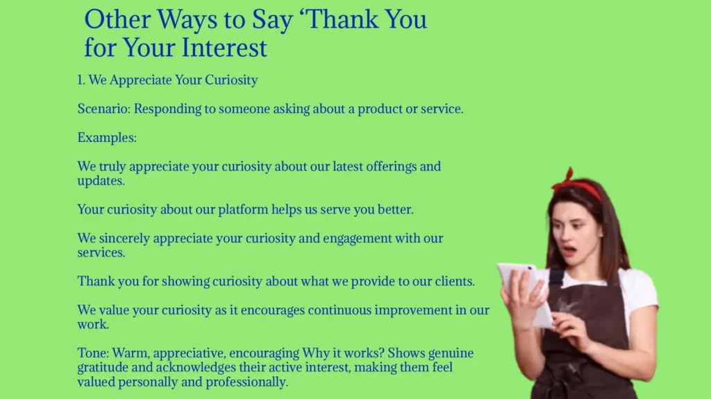 Other Ways to Say ‘Thank You for Your Interest