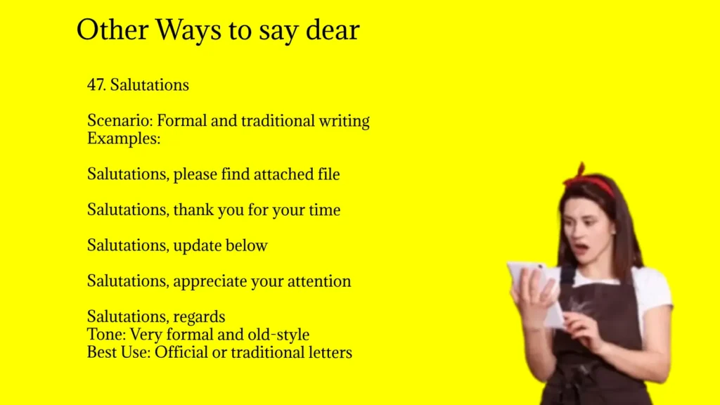 Other Ways to say dear