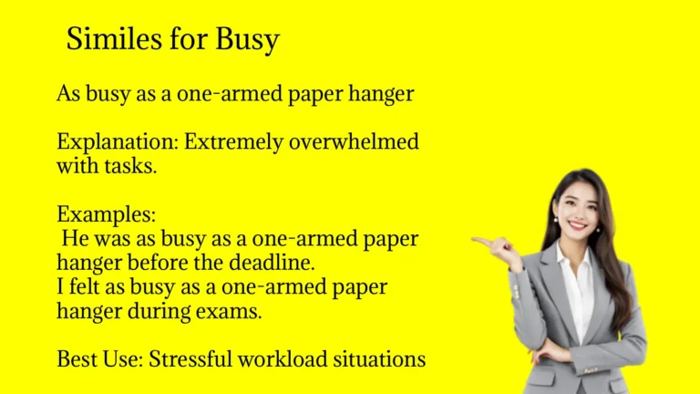 Similes for Busy