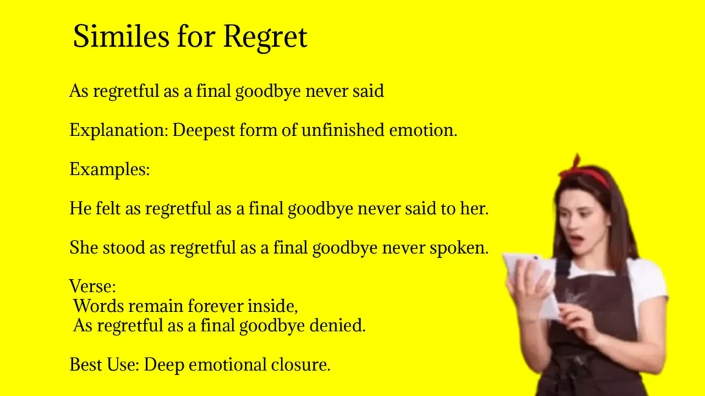 Similes for Regret