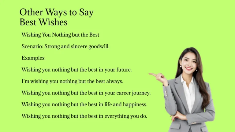 Other Ways to Say Best Wishes