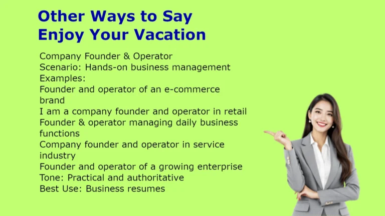 Other Ways to Say Business Owner