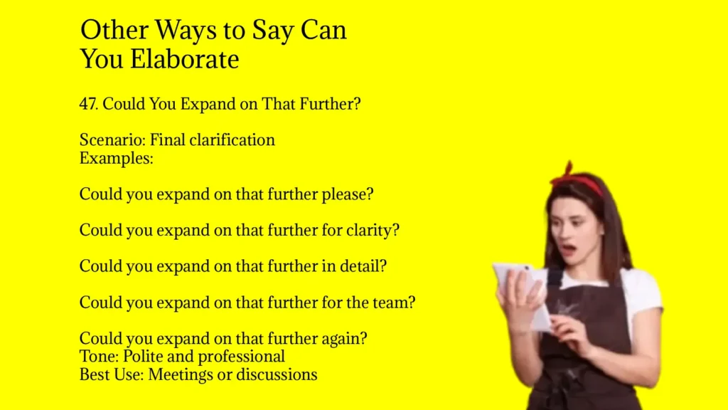 Other Ways to Say Can You Elaborate