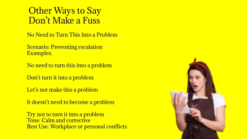 Other Ways to Say Don’t Make a Fuss