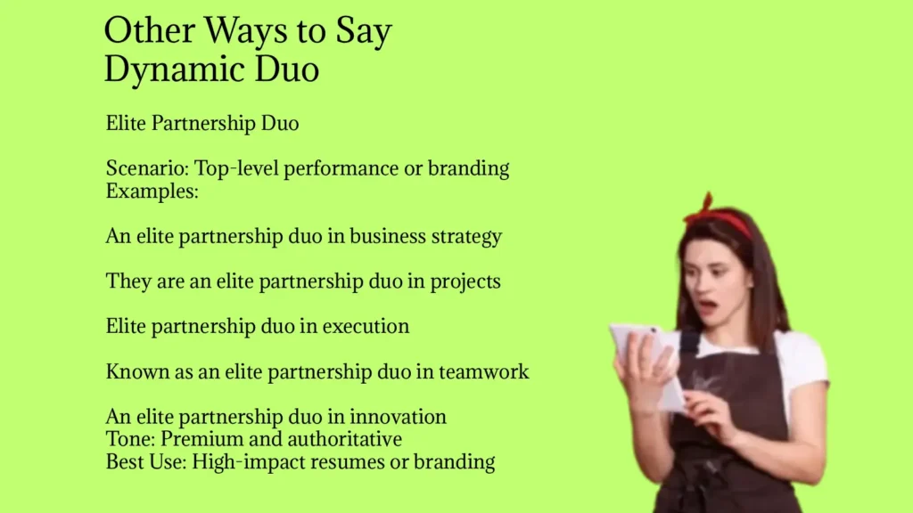 Other Ways to Say Dynamic Duo