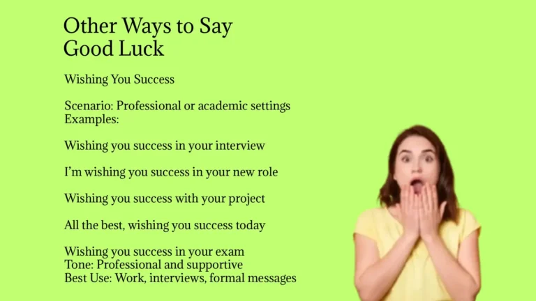 Other Ways to Say Good Luck