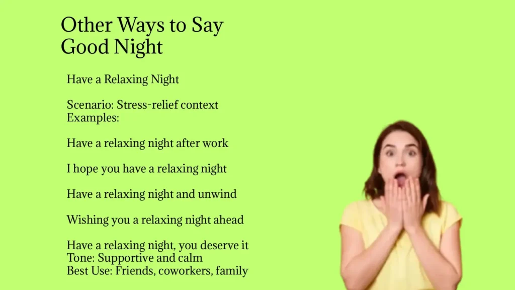 Other Ways to Say Good Night