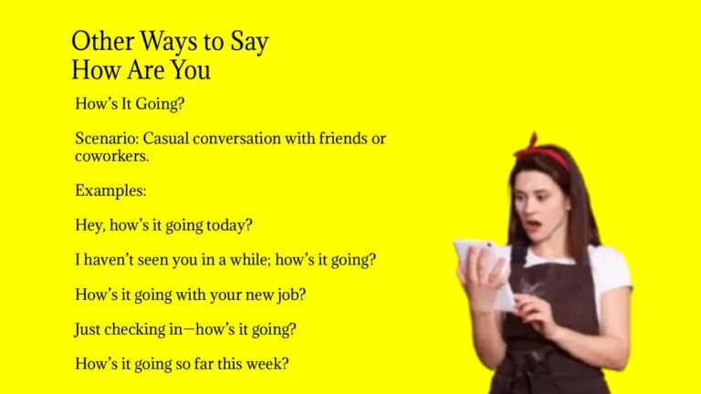 Other Ways to Say How Are You