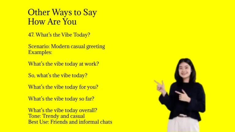 Other Ways to Say How Are You