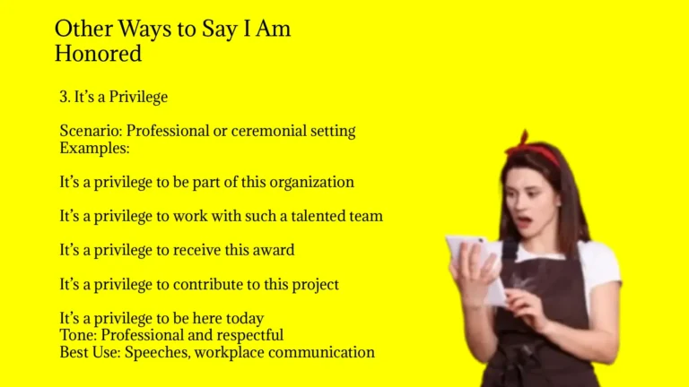 Other Ways to Say I Am Honored