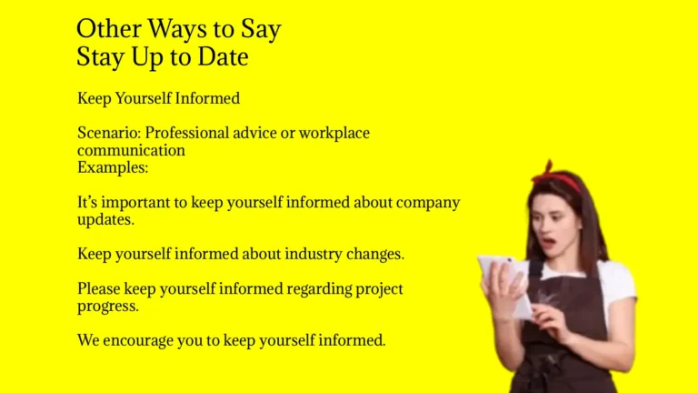 Other Ways to Say Stay Up to Date