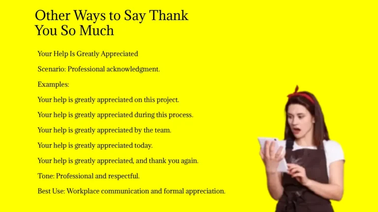 Other Ways to Say Thank You So Much