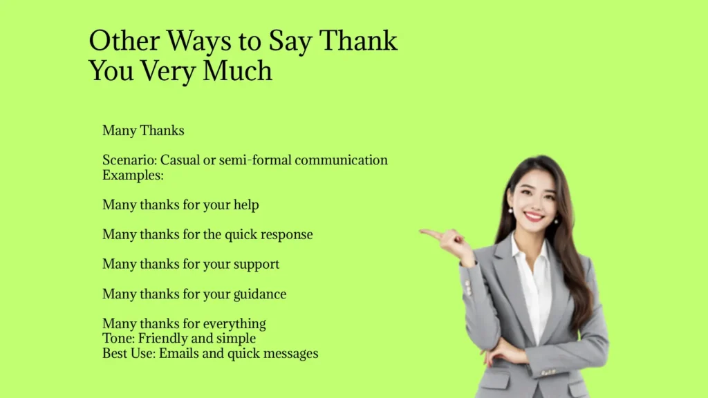 Other Ways to Say Thank You Very Much
