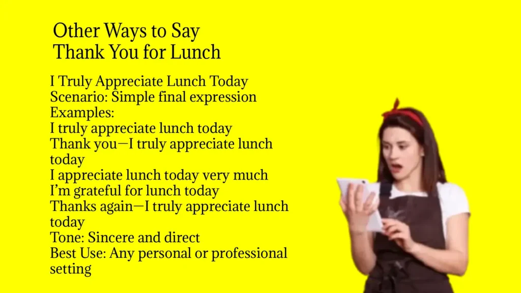 Other Ways to Say Thank You for Lunch