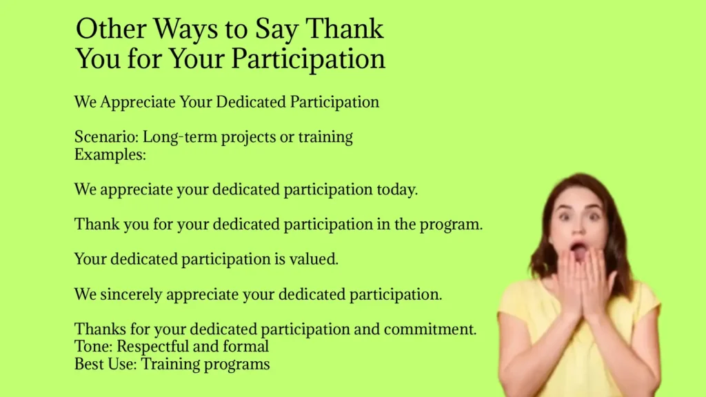 Other Ways to Say Thank You for Your Participation