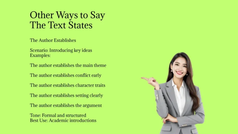 Other Ways to Say The Text States