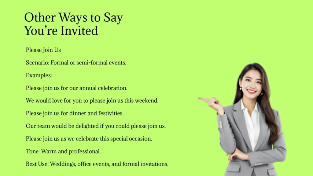 Other Ways to Say You’re Invited