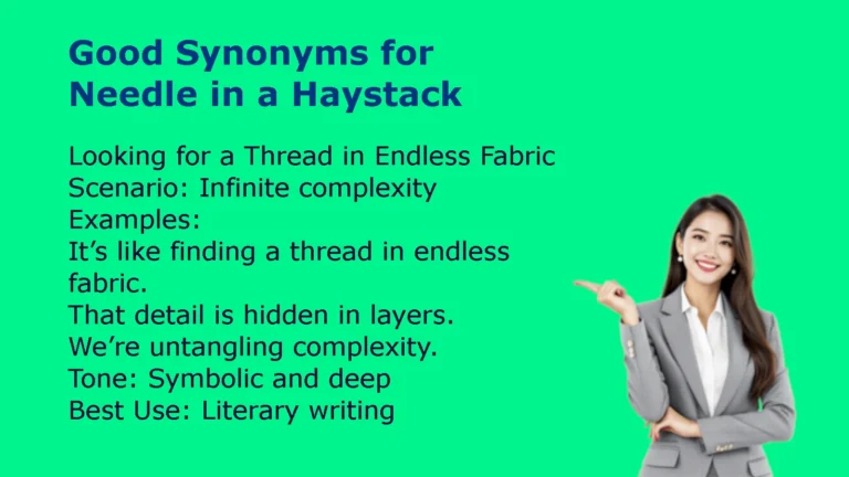 Good Synonyms for Needle in a Haystack