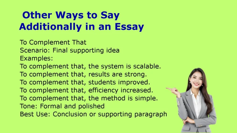 Other Ways to Say Additionally in an Essay