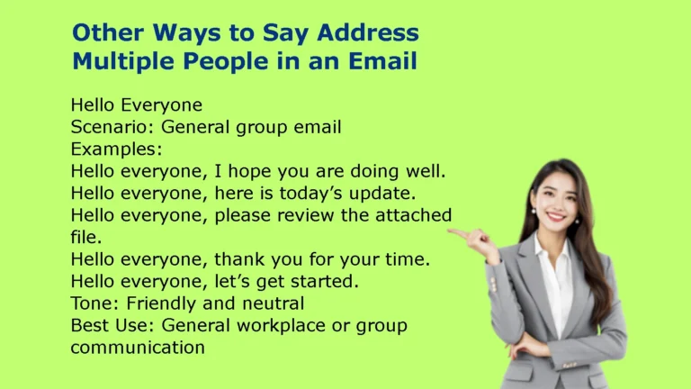 Other Ways to Say Address Multiple People in an Email