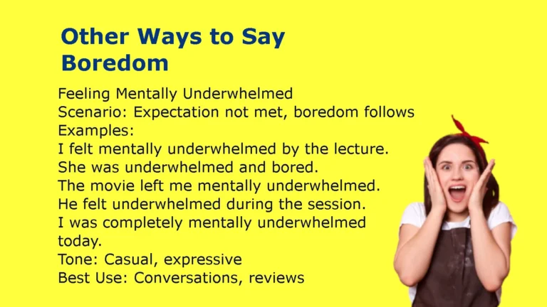 Other Ways to Say Boredom