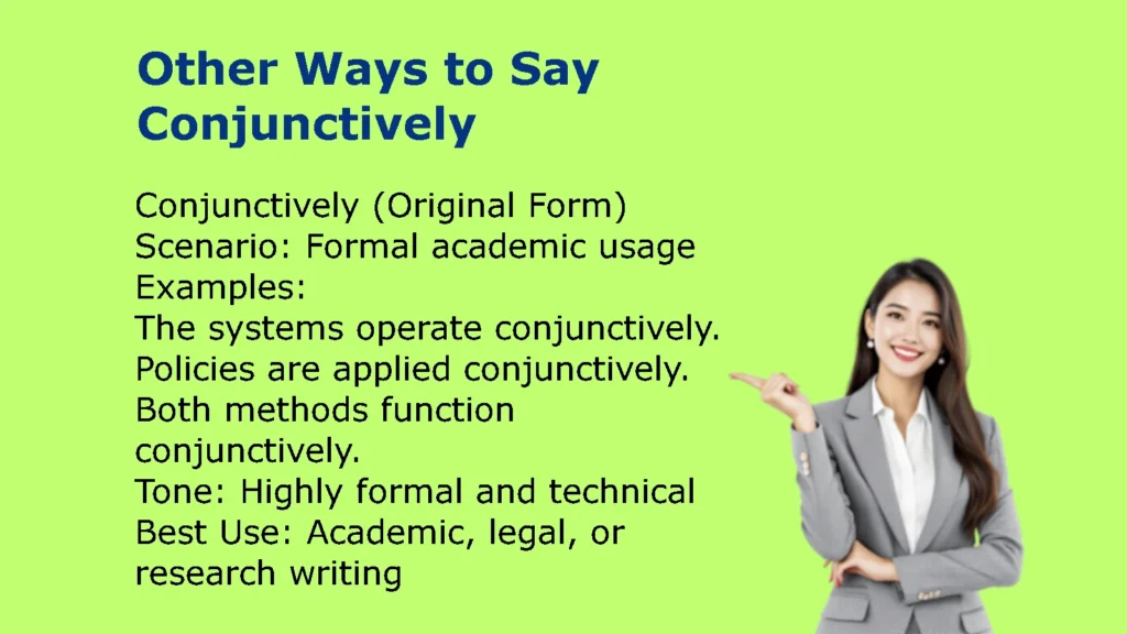 Other Ways to Say Conjunctively