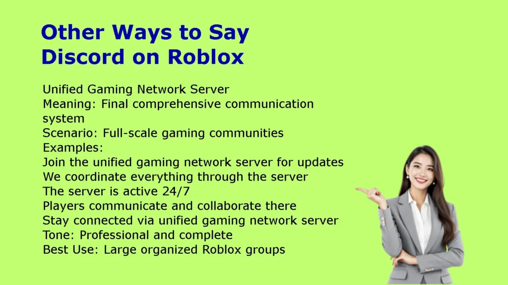 Other Ways to Say Discord on Roblox