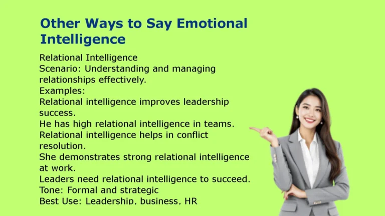 Other Ways to Say Emotional Intelligence