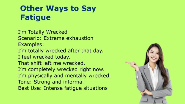 Other Ways to Say Fatigue