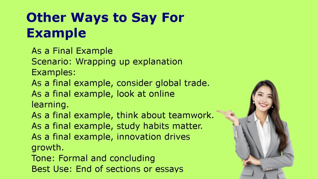 Other Ways to Say For Example