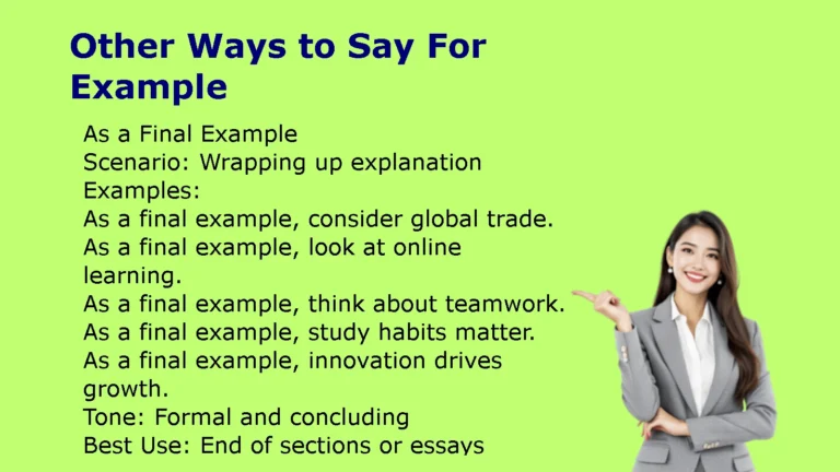 Other Ways to Say For Example