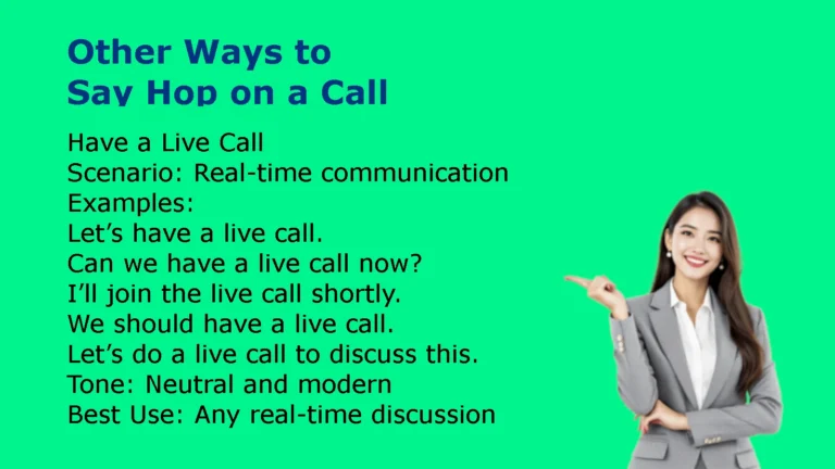Other Ways to Say Hop on a Call