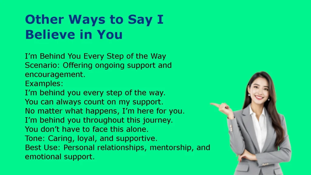 Other Ways to Say I Believe in You