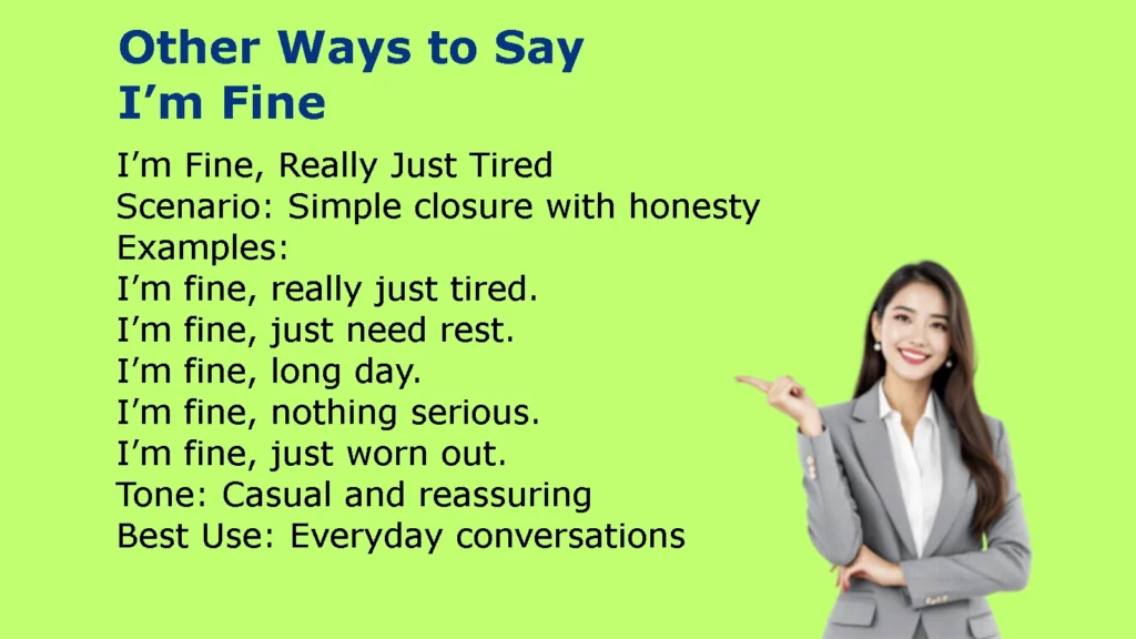 Other Ways to Say I’m Fine