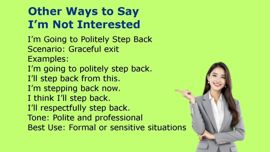Other Ways to Say I’m Not Interested
