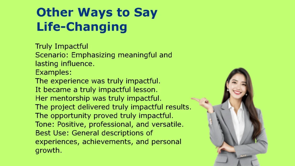 Other Ways to Say Life-Changing
